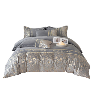 高档A类母婴级牛奶绒4件套轻奢高级感冬季加厚床品珊瑚绒床单被套