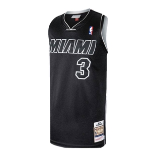 【新年送礼】mitchell&nessNBA热火队韦德复古AU球衣篮球服