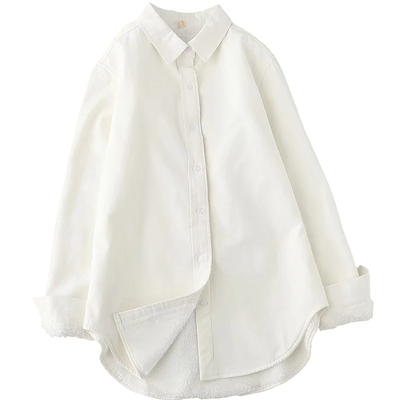 加绒秋冬季立领保暖内搭打底衬衫