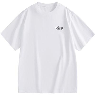 太平鸟男装夏季印花短袖T恤满印休闲图案潮宽松纯棉百搭上衣潮