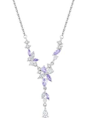 中国黄金珍·尚银纯银紫藤花项链