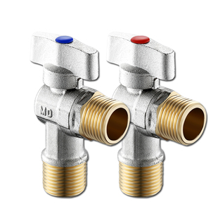 大流量三角阀全铜冷热水热水器燃气4分6分球阀球芯止水大通量开关