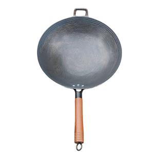 【老式生铁锅】传统手工铸铁锅家用炒菜锅无涂层不粘锅燃气灶炒锅