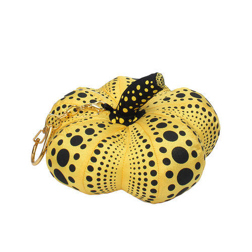 日本YAYOI KUSAMA草间弥生南瓜公仔钥匙扣波点裂纹毛绒包包挂件