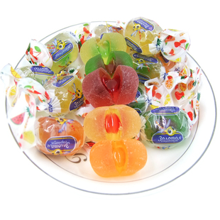 俄罗斯乌克兰进口KDV小蜻蜓小蜜蜂水果味夹心软糖果汁爆浆零食