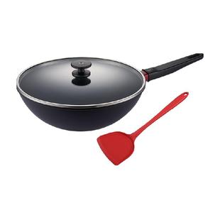 德国双立人不粘锅炒菜锅Now30cm中式家用炒锅电磁炉燃气适用