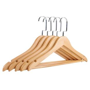 10只装实木衣架衣服架衣柜衣挂木头挂衣架简约防滑家用衣服撑子