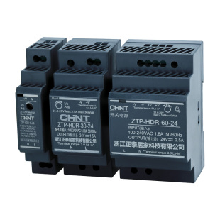 正泰HDR导轨式开关电源220转5V12V24V36V直流模块监控变压器100W