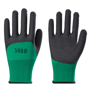 正品12双发泡王耐磨浸胶乳胶透气王防滑挂胶工作工地劳保手套带胶