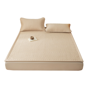 a类纯棉100全棉床单单件裸睡1米5加厚防滑床垫褥子双人床盖可机洗