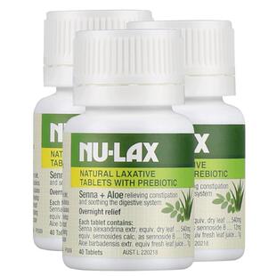 3瓶装*澳洲Nulax乐康片西梅加强版便秘排便膳食纤维酵素片噗噗片
