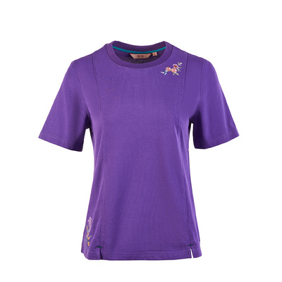 FISHING女装短袖t恤女2025新款夏季纯棉全棉简约绣花上衣FGHB2037