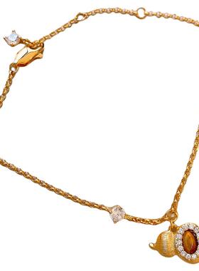 金色葫芦虎眼石手链轻奢小众精致