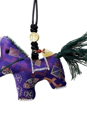 生肖马挂件非遗宋锦桑蚕丝香云纱