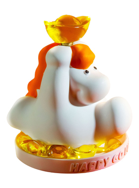 马上发财香薰石膏生肖礼物摆件