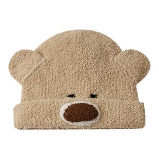 【百补】嫚熙秋冬小羊半边绒月子帽产妇防风坐月子孕妇保暖护头帽