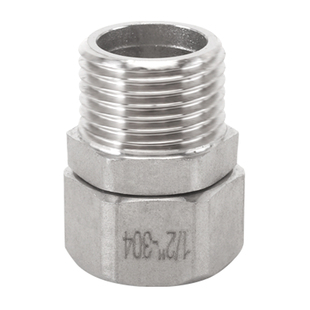 304不锈钢活接头直接4分6分内外丝双内丝直通燃气热水器水管配件