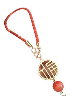 挂公仔玩偶的汽车挂绳福到挂件