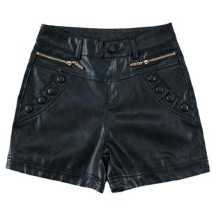 皮短裤女高腰2025春秋新款加绒外穿短裤冬季显瘦大码靴裤PU皮裤潮