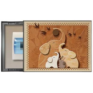 中古风电表箱装饰画2025新款强弱配电箱开关盒遮挡挂画免打孔高级