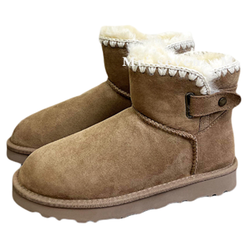 羊皮毛一体棉鞋保暖雪地靴女冬季