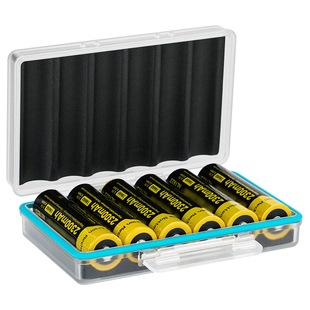 JJC 18650电池盒18650锂电池收纳盒保护盒可放6颗 防潮防潮防水溅