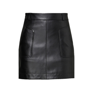 2025新款秋冬海宁真皮皮裙绵羊皮半身裙女裙子高腰短裙a字裙包臀