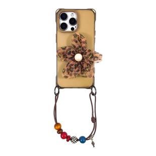 民族风DIY豹纹花16Promax可挂绳手机壳斜挎手腕适用苹果小米15/14华为MATE70防摔四角开孔荣耀200新款nova13