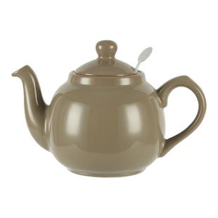 London Pottery奶咖色田园英式陶瓷花茶壶咖啡壶带茶漏咖啡屋餐厅