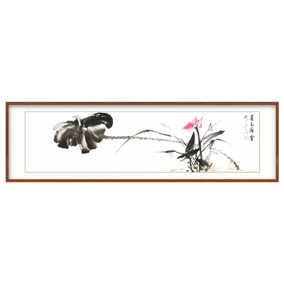 钦若客厅新中式国画手绘真迹挂画