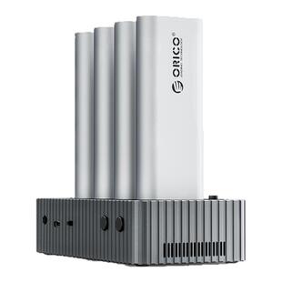 奥睿科m2硬盘底座外接40GbpsSSD固态硬盘盒NVMe双协议4盘位读取器