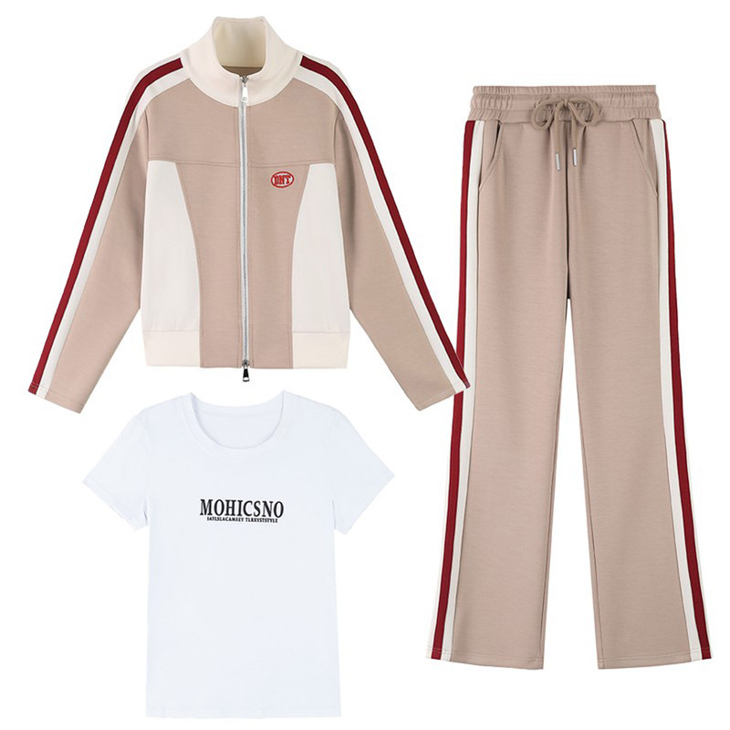 洋气显瘦运动服套装女春秋三件套