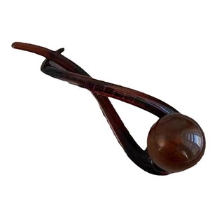 复古大气咖色珍珠一字抓夹女2026新款高级感扭扭发夹后脑勺鲨鱼夹