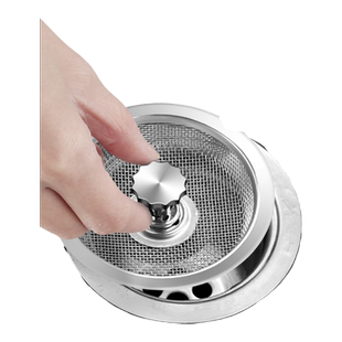 厨房漏水槽过滤网洗菜盆洗碗水池下水道垃圾防堵盖不锈钢大号通用