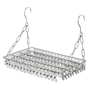 阳台防盗网晾衣架不锈钢窗户衣架鞋子袜子架内衣晾晒架收纳置物架