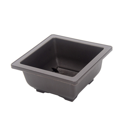 塑料仿紫砂多肉盆加厚播种棕色