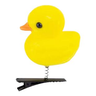 小黄鸭发夹 网红款植毛绒可爱黄鸭发夹 幼儿园儿童全班礼物小礼品