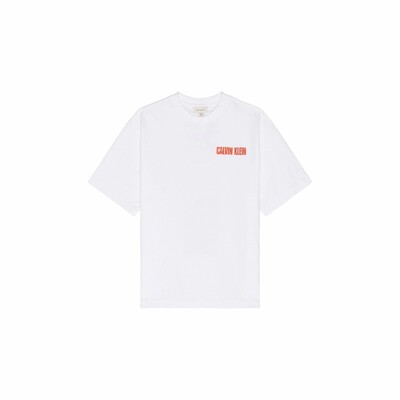 Calvin Klein 凯文克莱 RELAXED 夏季T恤 白色REVOLVE小众新款
