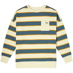 Vans范斯官方 情侣套头卫衣春季宽松撞色条纹出游好物