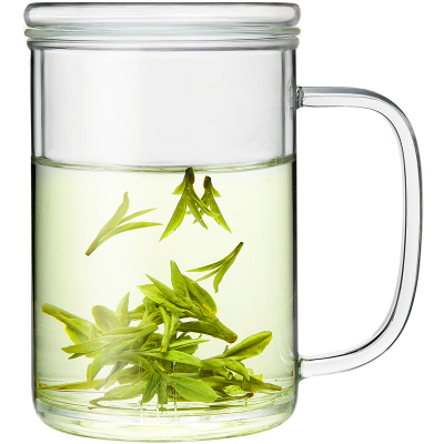 雅集玻璃茶杯办公室男士创意带盖