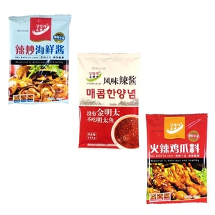 延边金明太风味辣酱明太鱼鱿鱼蘸料辣炒海鲜料火辣鸡爪调料特辣