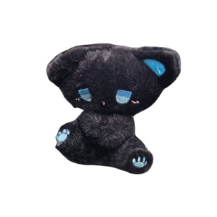 emo黑蓝猫车尾挂件有趣车外公仔摆件快拆卡扣底座机车尾箱玩偶娃