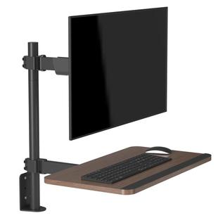 27-32-34寸双屏电脑显示器壁挂墙上支架伸缩旋转高低升降可调工控