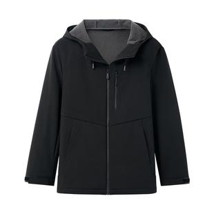 衬衫老罗[风尚十号]连帽夹克男款防泼水加厚加绒外套247C0J513N