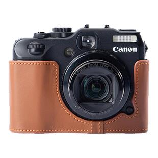 适用佳能G12/G11/G10皮套保护壳底座保护套牛皮相机包配件肩带