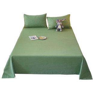 床单单件纯色非全棉纯棉学生宿舍单人1米2加厚枕套三件套2026秋冬