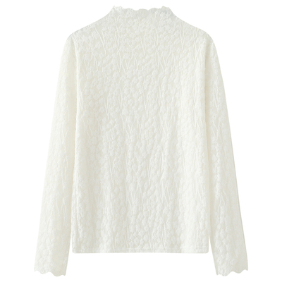 慕兔法式高级感蕾丝打底衫