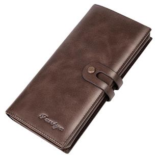 钱包男士真皮质感长款2026新款手拿包折叠卡包一体男款钱夹送爸爸