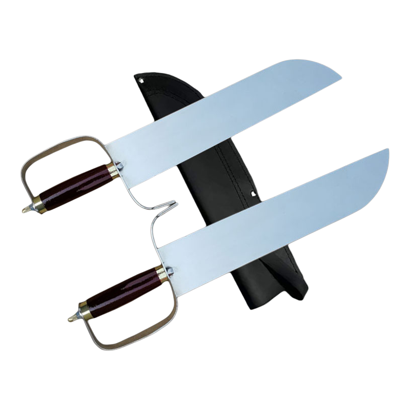 不锈钢八斩刀咏春双刀蝴蝶刀牛耳尖刀武术表演鸳鸯刀短兵器未开刃_虎窝淘