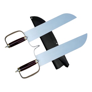 不锈钢八斩刀咏春双刀蝴蝶刀牛耳尖刀武术表演鸳鸯刀短兵器未开刃